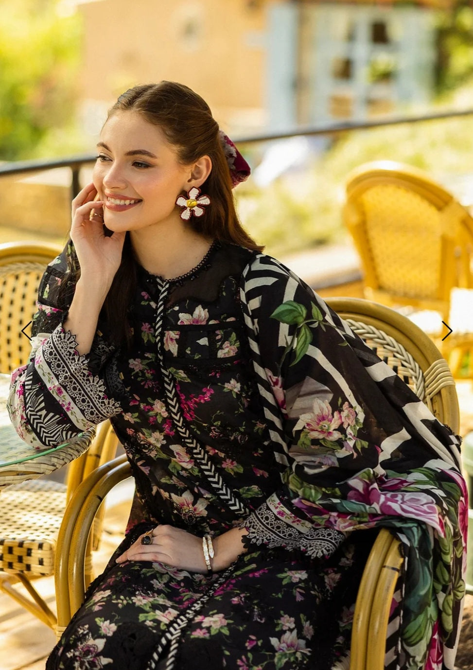 Elaf Print Chikenkari Luxury Lawn 2025
