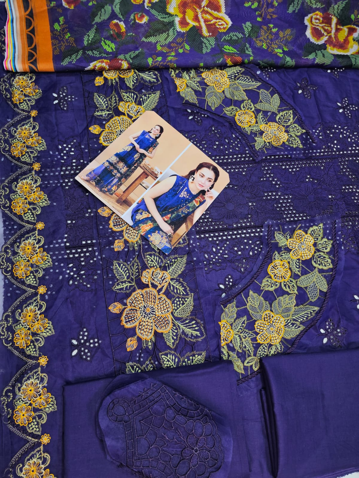 Saira Rizwan Luxury Lawn 2025 Hit Code 1A purple