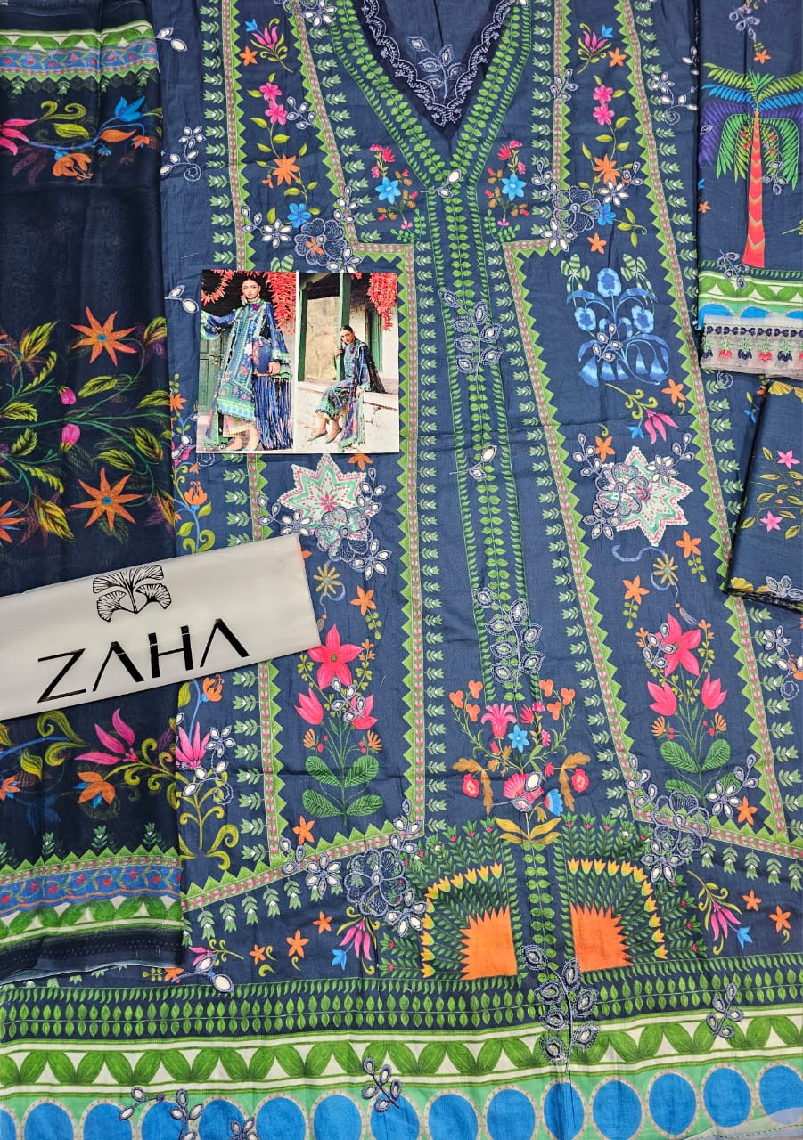 Zaha Luxury Lawn 2025 Hit Code 6B