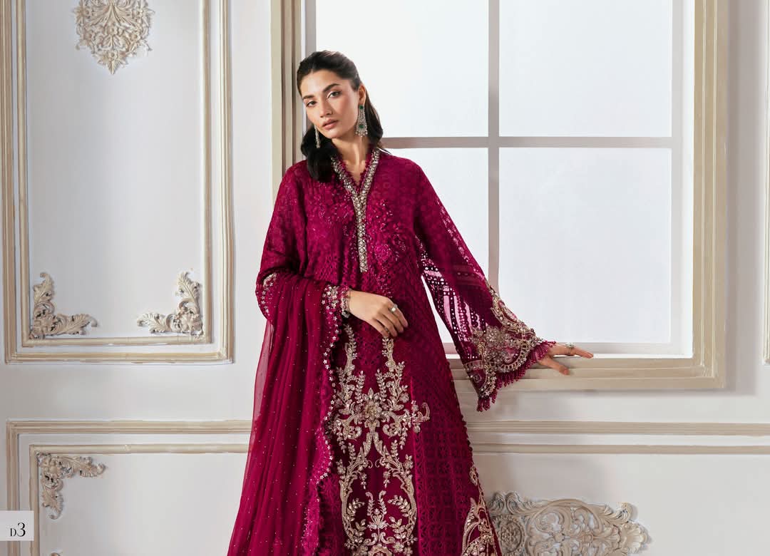 Mariab Luxury Chiffon Collection 2025 Hit Code D3