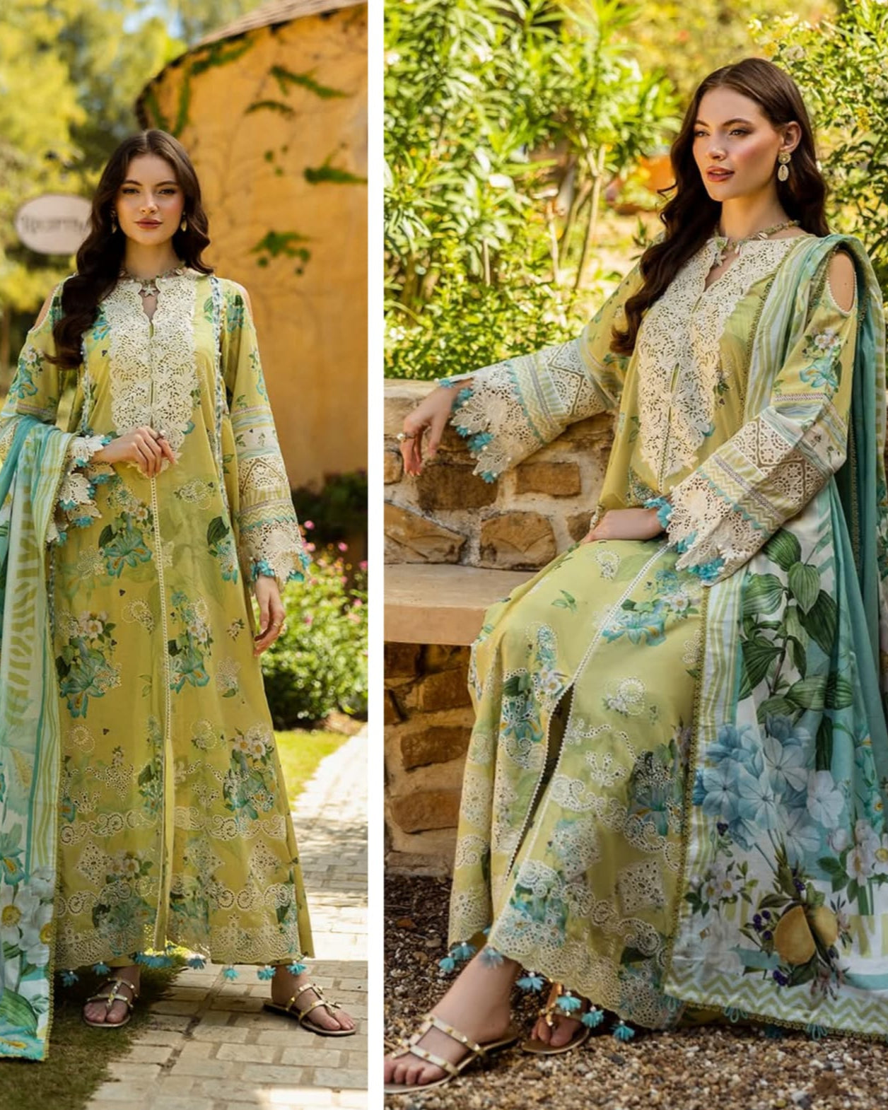 Elaf Print Chikenkari Luxury Lawn 2025