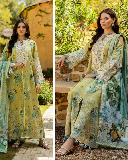 Elaf Print Chikenkari Luxury Lawn 2025