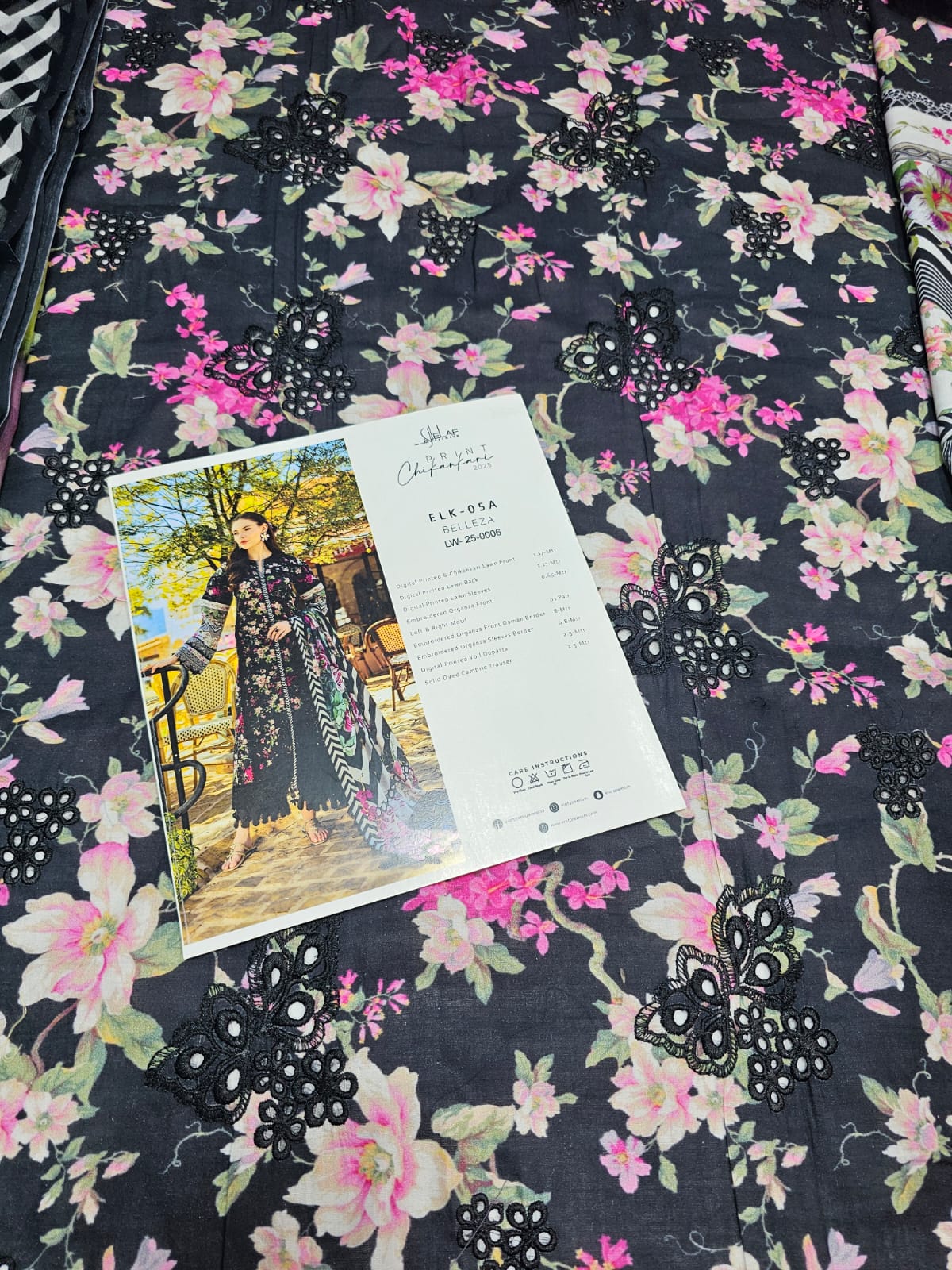 Elaf Print Chikenkari Luxury Lawn 2025