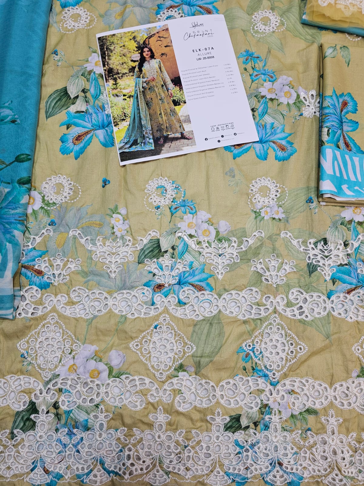 Elaf Print Chikenkari Luxury Lawn 2025