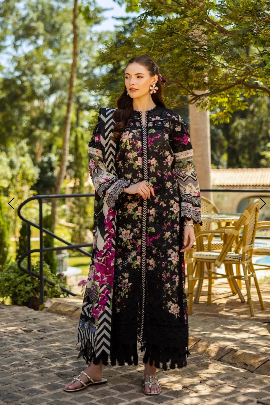 Elaf Print Chikenkari Luxury Lawn 2025