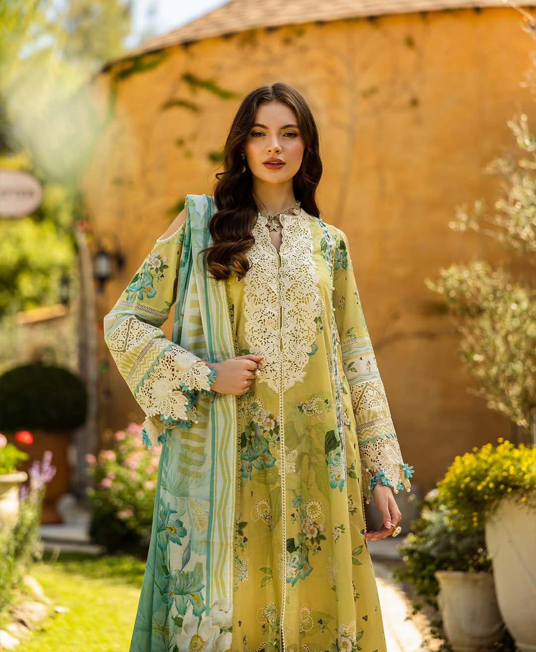 Elaf Print Chikenkari Luxury Lawn 2025