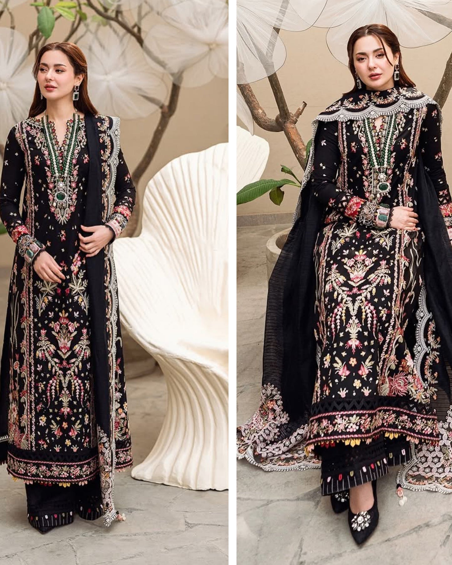 Qalamqar Luxury lawn 2025 Hit Code Hannah