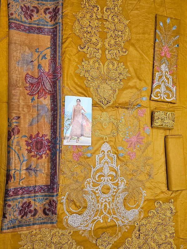 Mariab Eid ul azha Luxury Lawn Collection 2025 Hit Code D6