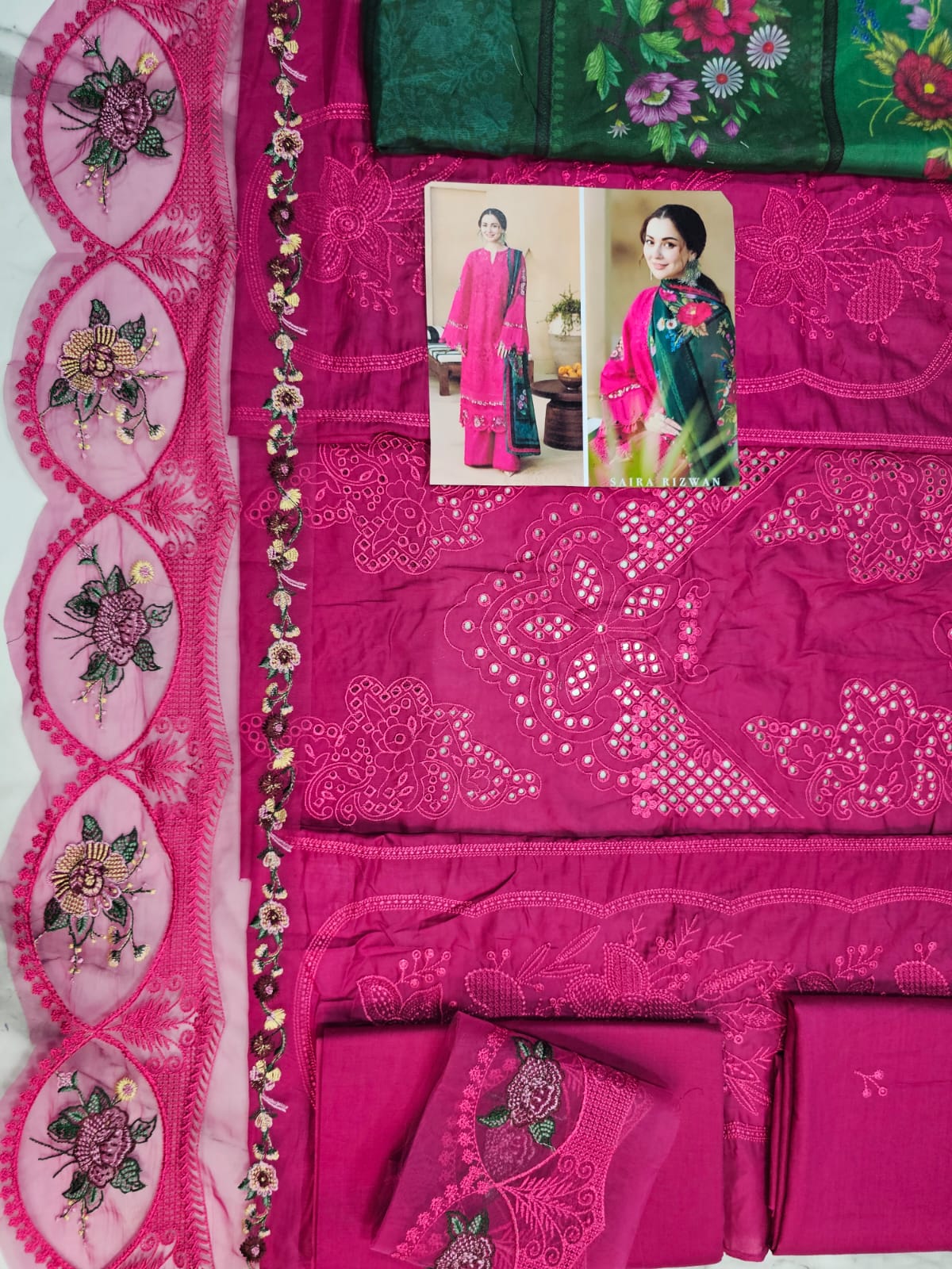 Saira Rizwan Luxury Lawn 2025 Hit Code 6A Shoking