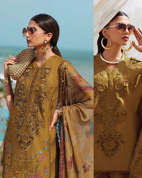 Mariab Eid ul azha Luxury Lawn Collection 2025 Hit Code D6