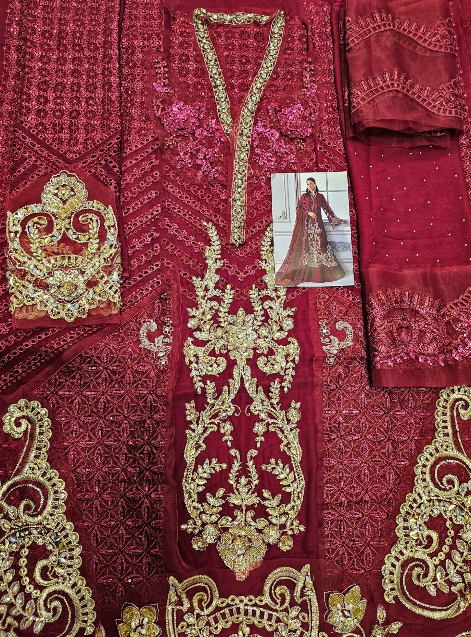 Mariab Luxury Chiffon Collection 2025 Hit Code D3