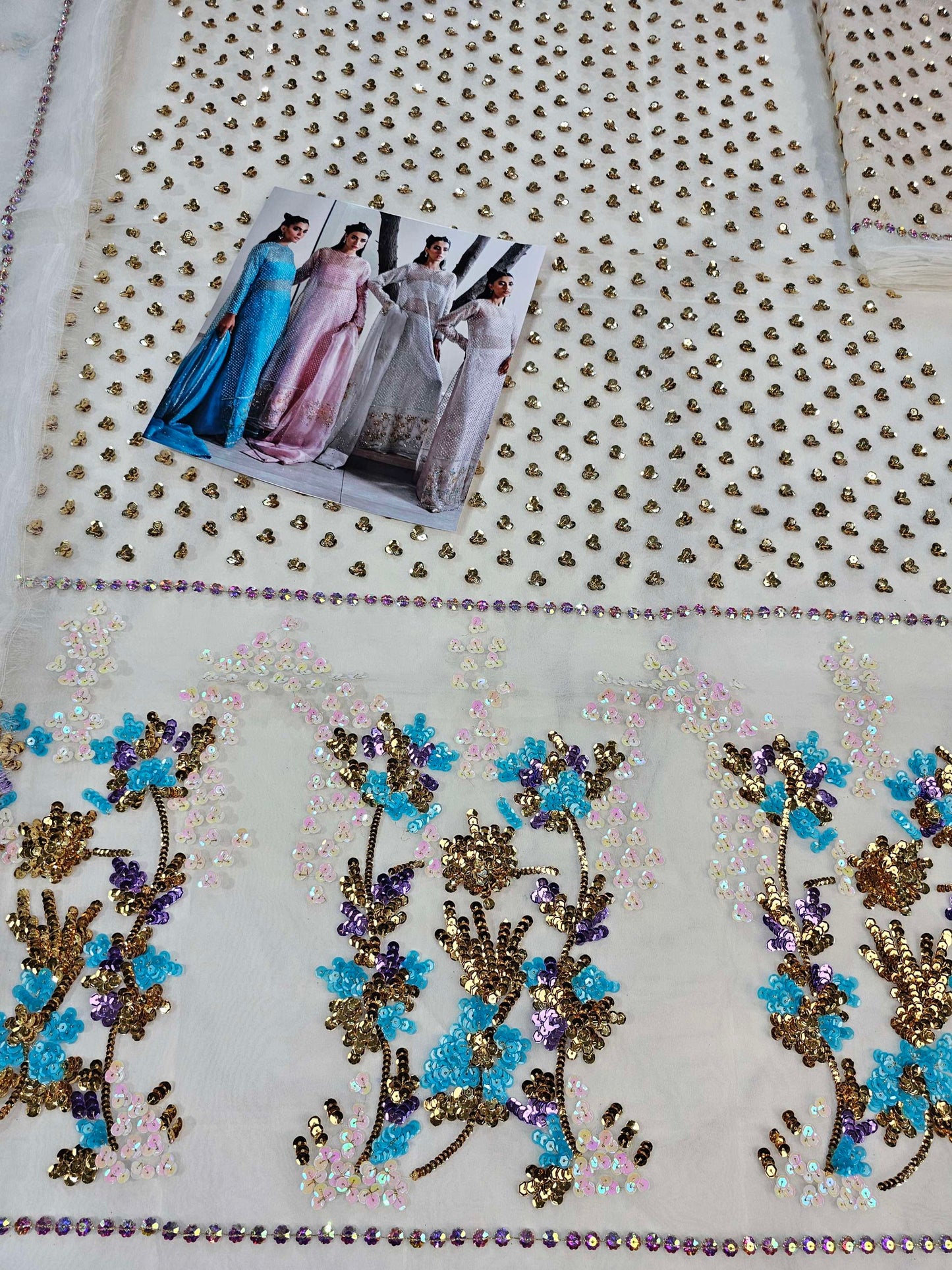 Muse Luxe Bridal Party Wear Ada Work 2024 ( Pearl White Colour)