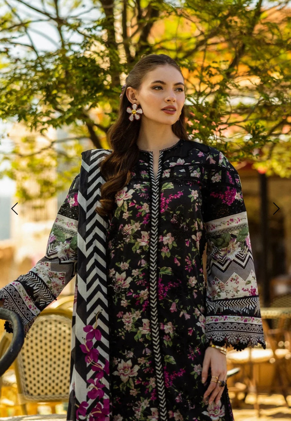 Elaf Print Chikenkari Luxury Lawn 2025