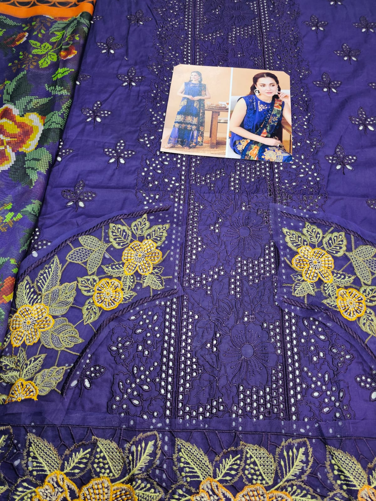 Saira Rizwan Luxury Lawn 2025 Hit Code 1A purple