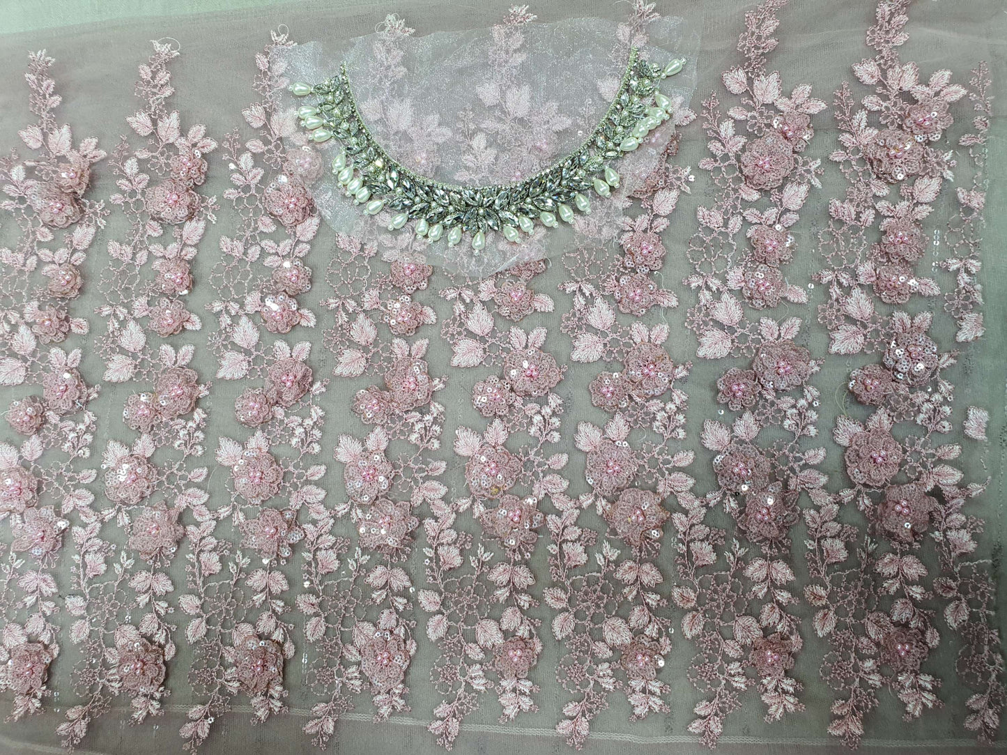 Mariab Luxury Party Wear Chiffon Hit Code Bd-01 3D Flower