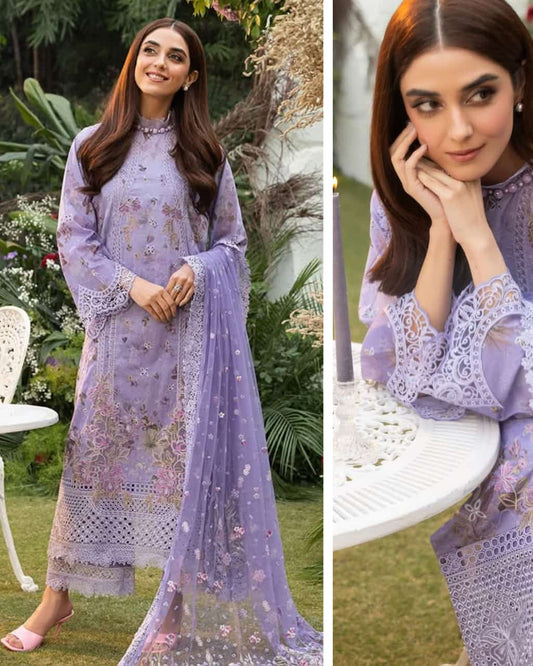 Sobia nazir Luxury Lawn 2025 Hit Code 15A Levender