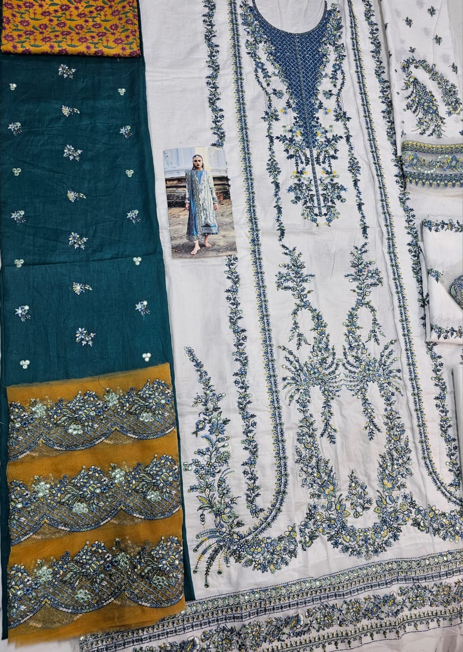 Hussain Rehar Luxury Lawn 2025 Hit Code Veil